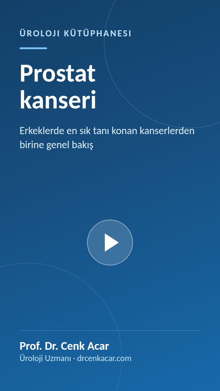Üroloji Kütüphanesi prostat kanseri videosunun kapak görseli